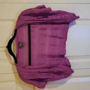 Dots purple Cropped Cardigan Striped Material size XL